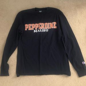 long sleeve pepperdine t-shirt, navy